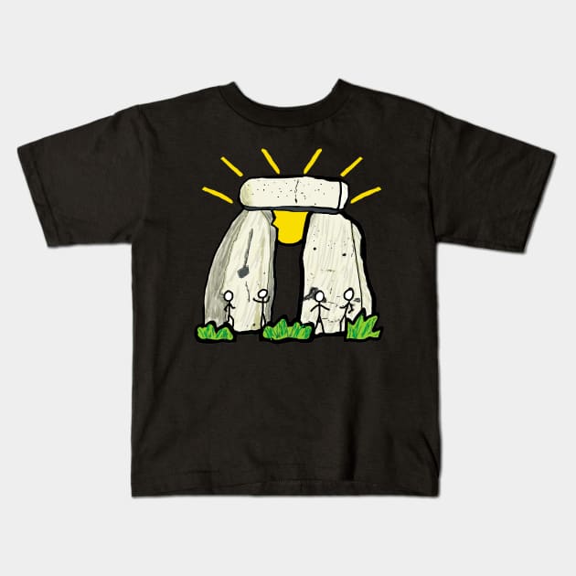 Stonehenge Kids T-Shirt by Mark Ewbie